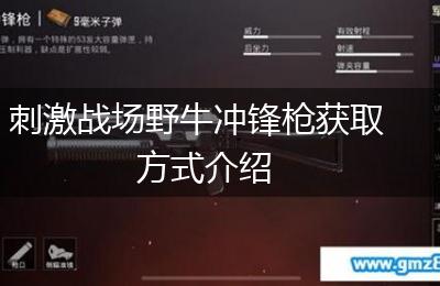 刺激战场野牛冲锋枪获取方式介绍