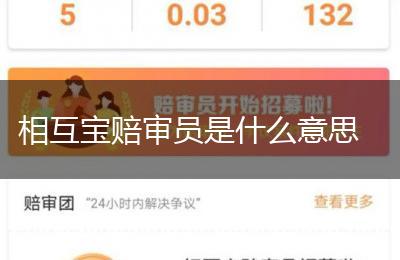 相互宝赔审员是什么意思