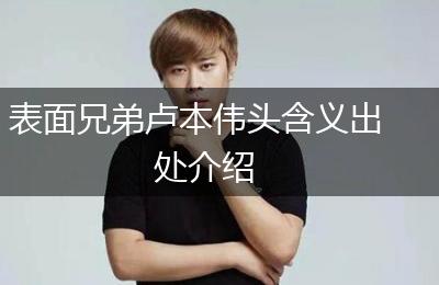 表面兄弟卢本伟头含义出处介绍