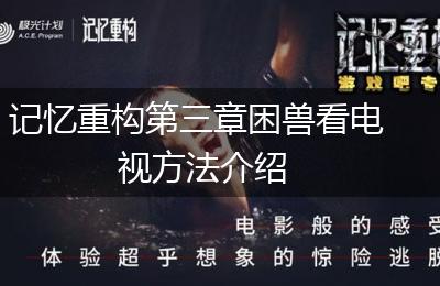 记忆重构第三章困兽看电视方法介绍