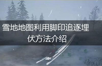 雪地地图利用脚印追逐埋伏方法介绍