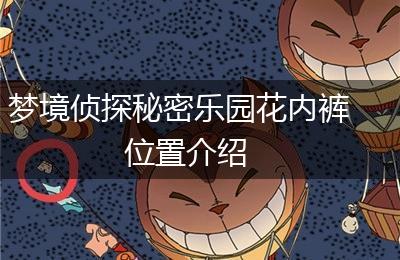 梦境侦探秘密乐园花内裤位置介绍