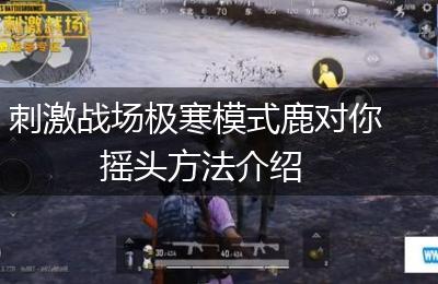 刺激战场极寒模式鹿对你摇头方法介绍