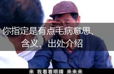 你指定是有点毛病意思、含义、出处介绍
