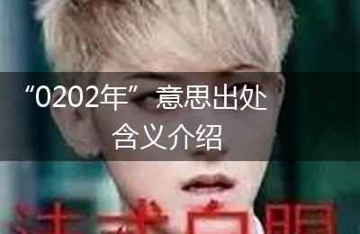 “0202年”意思出处含义介绍
