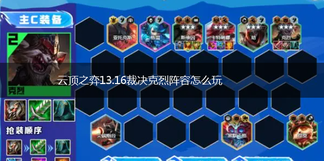 云顶之弈13.16裁决克烈阵容怎么玩,第1张