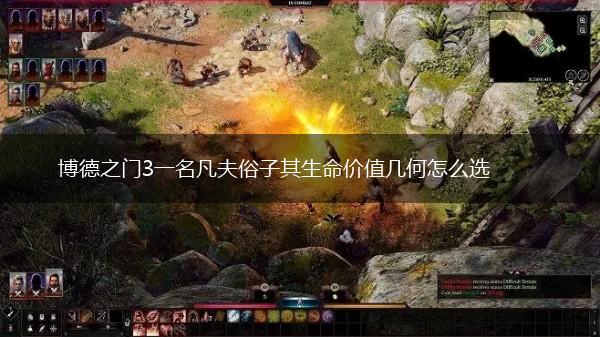 博德之门3一名凡夫俗子其生命价值几何怎么选,第1张