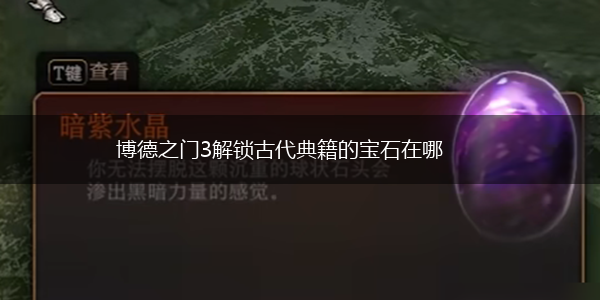 博德之门3解锁古代典籍的宝石在哪,第1张