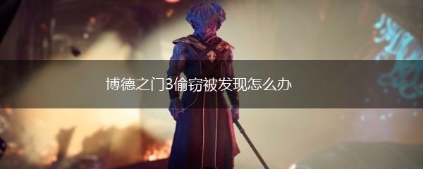 博德之门3偷窃被发现怎么办,第1张