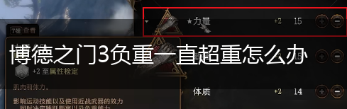 博德之门3负重一直超重怎么办,第1张