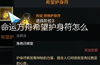 命运方舟希望护身符怎么用,第1张
