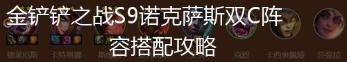 金铲铲之战S9诺克萨斯双C阵容搭配攻略,第1张