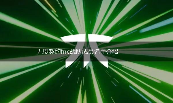 无畏契约fnc战队成员名单介绍,第1张