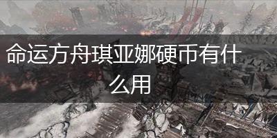 命运方舟琪亚娜硬币有什么用,第1张