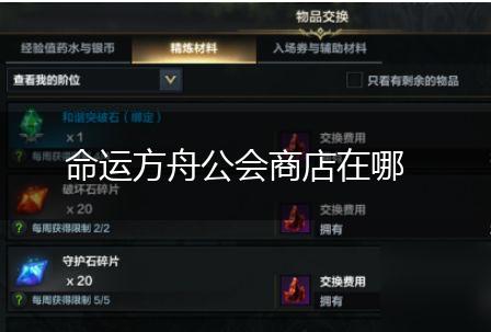 命运方舟公会商店在哪,第1张