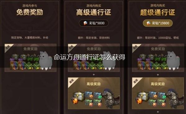 命运方舟通行证怎么获得,第1张