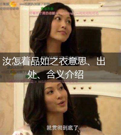 汝怎着品如之衣意思、出处、含义介绍,第1张