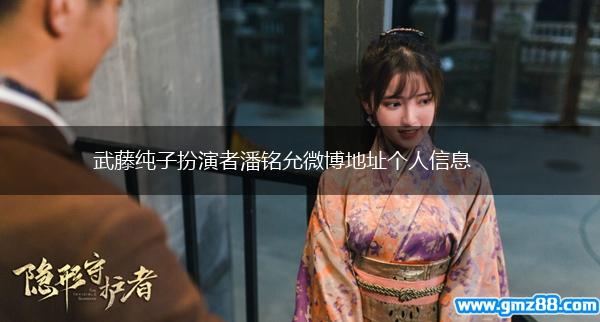 武藤纯子扮演者潘铭允微博地址个人信息,第1张