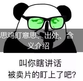 思鸡盯意思、出处、含义介绍,第2张