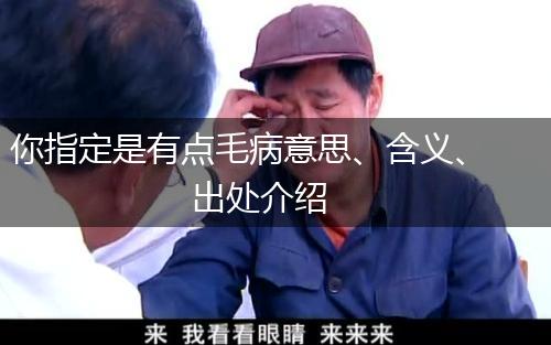 你指定是有点毛病意思、含义、出处介绍,第1张