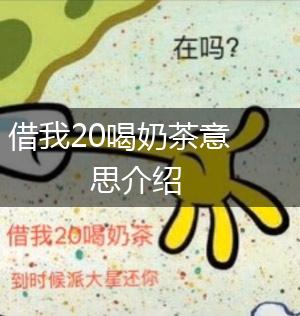 借我20喝奶茶意思介绍,第1张