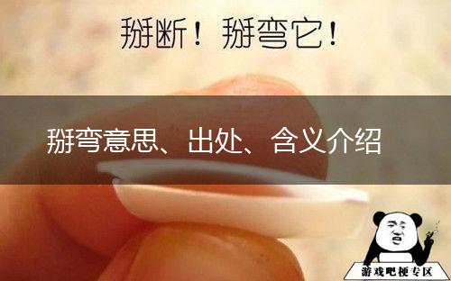 掰弯意思、出处、含义介绍,第1张