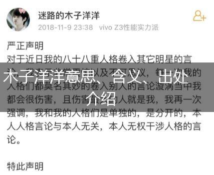 木子洋洋意思、含义、出处介绍,第1张