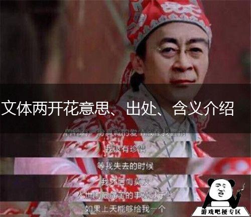 文体两开花意思、出处、含义介绍,第1张