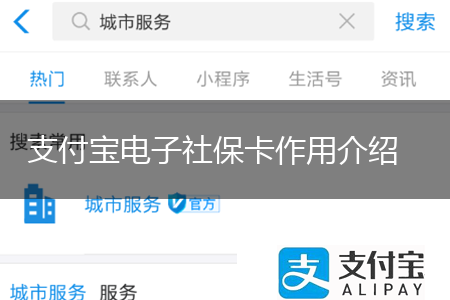 支付宝电子社保卡作用介绍,第1张