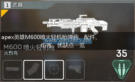 apex英雄M600喷火轻机枪弹药、配件、伤害、优缺点一览,第1张