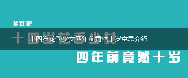 十四岁花季少女四年前竟然十岁意思介绍,第1张