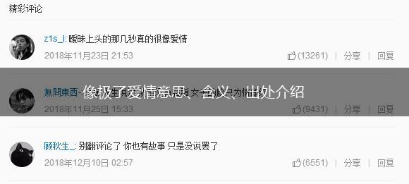 像极了爱情意思、含义、出处介绍,第1张