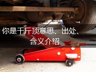 你是千斤顶意思、出处、含义介绍,第1张