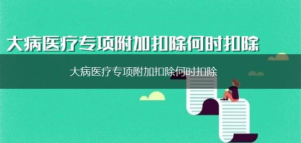 大病医疗专项附加扣除何时扣除,第1张