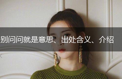 别问问就是意思、出处含义、介绍,第1张